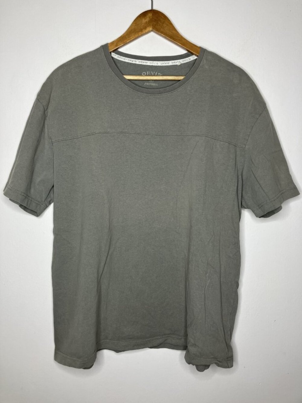 ORVIS Men's XL Classic Collection Gray 100% Cotton Short Sleeve T-Shirt